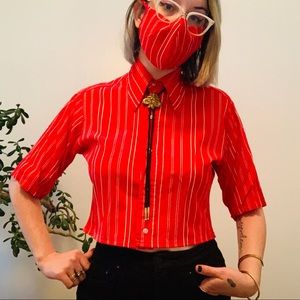VTG 1960s Button Up & Face Mask